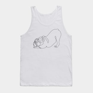 One Line English Bulldog Tank Top